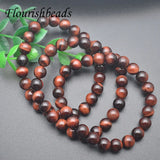 Natural Red Tiger Eye Stone Bracelet Buddhist Rosary Men Women Yoga Jewelry