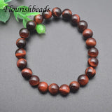 Natural Red Tiger Eye Stone Bracelet Buddhist Rosary Men Women Yoga Jewelry