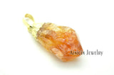 5pcs Natural Stone Crystal Pointed Pendants for Jewelry Making