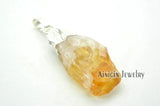 5pcs Natural Stone Crystal Pointed Pendants for Jewelry Making