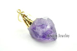 5pcs Natural Stone Crystal Pointed Pendants for Jewelry Making