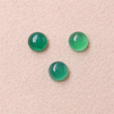 5pcs Green Agate Cabochons Round 4/6/10mm for Jewelry Making DIY