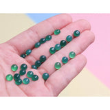 5pcs Green Agate Cabochons Round 4/6/10mm for Jewelry Making DIY