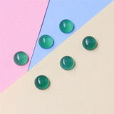 5pcs Green Agate Cabochons Round 4/6/10mm for Jewelry Making DIY