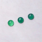 5pcs Green Agate Cabochons Round 4/6/10mm for Jewelry Making DIY