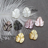 5pcs Natural Shell Butterfly Shell Leaf Beads for DIY Necklace Bracelet Earrings