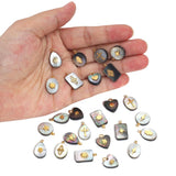 5pcs Shell Stainless Steel Charms Pendants Stone DIY Jewelry Making