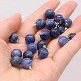 5pcs Natural Stone Agates Crystal Quartzs Turquoises Pendant 10mm