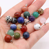 5pcs Natural Stone Agates Crystal Quartzs Turquoises Pendant 10mm