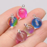 5pcs Natural Stone Agates Crystal Quartzs Turquoises Pendant 10mm