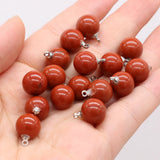 5pcs Natural Stone Agates Crystal Quartzs Turquoises Pendant 10mm
