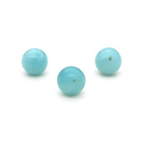 5pcs Amazonite Half Drilled Beads Round Semi Hole 6/8/10/12 MM