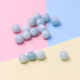 5pcs Amazonite Half Drilled Beads Round Semi Hole 6/8/10/12 MM