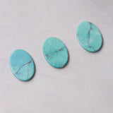 5pcs Natural Stone Dyed Howlite Turquoise Cabochons 10x14mm