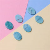 5pcs Natural Stone Dyed Howlite Turquoise Cabochons 10x14mm