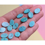 5pcs Natural Stone Dyed Howlite Turquoise Cabochons 10x14mm