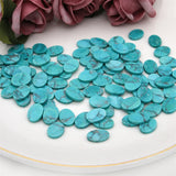 5pcs Natural Stone Dyed Howlite Turquoise Cabochons 10x14mm