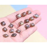 5pcs Labradorite Square Cabochons 8/10mm Craft Material for Jewelry Making DIY