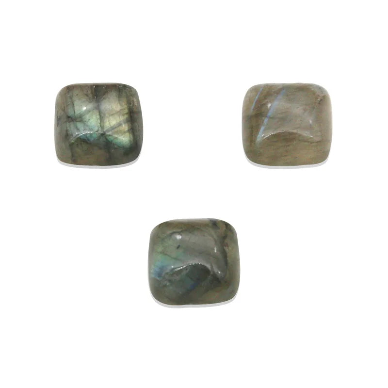 5pcs Labradorite Square Cabochons 8/10mm Craft Material for Jewelry Making DIY