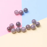 5pcs Labradorite Stone Beads Round Semi Hole 6/8/10mm Jewelry Findings