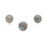 5pcs Labradorite Stone Beads Round Semi Hole 6/8/10mm Jewelry Findings