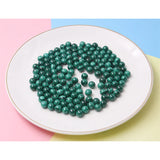5pcs Malachite Half Drilled Beads Round Semi Hole 6/8/10mm