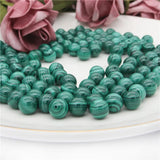 5pcs Malachite Half Drilled Beads Round Semi Hole 6/8/10mm