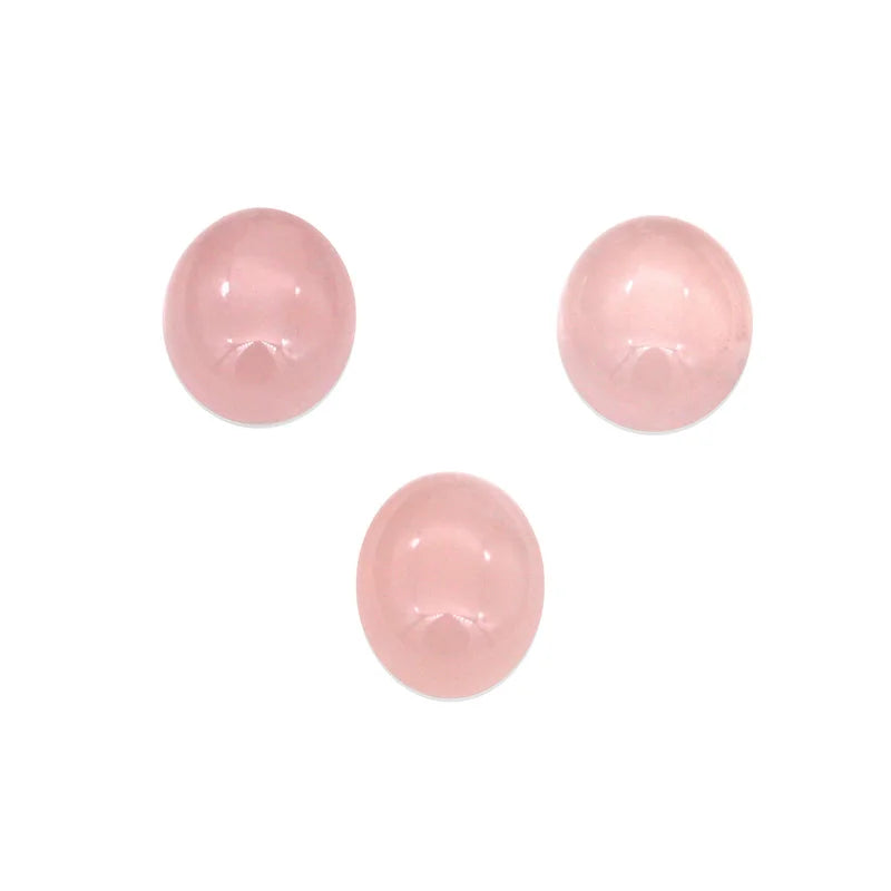 5pcs Rose Quartz Cabochons Oval 6x8/7x9/8x10/10x12/13x18mm