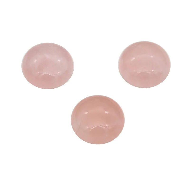 5pcs Rose Quartz Cabochons 2-16mm Natural Stone Jewelry Making DIY Pendant