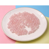 5pcs Rose Quartz Half Drilled Beads 6/8/10mm Jewelry Findings