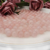 5pcs Rose Quartz Half Drilled Beads 6/8/10mm Jewelry Findings