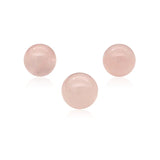 5pcs Rose Quartz Half Drilled Beads 6/8/10mm Jewelry Findings