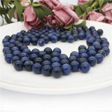 5pcs Sodalite Half Drilled Beads Round 6/8/10mm for Earrings Pendant
