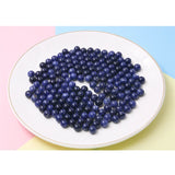 5pcs Sodalite Half Drilled Beads Round 6/8/10mm for Earrings Pendant