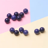 5pcs Sodalite Half Drilled Beads Round 6/8/10mm for Earrings Pendant