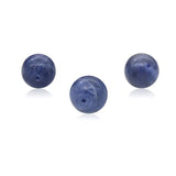 5pcs Sodalite Half Drilled Beads Round 6/8/10mm for Earrings Pendant