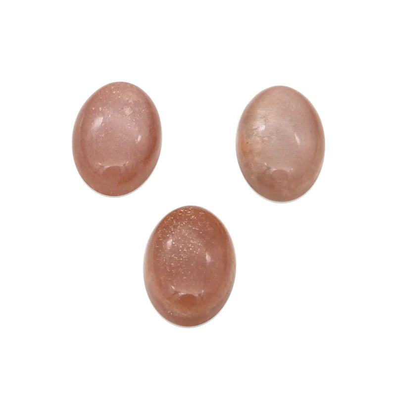 5pcs Sunstone Cabochons Oval Shape 3x5-13x18mm Jewelry Making Craft Findings