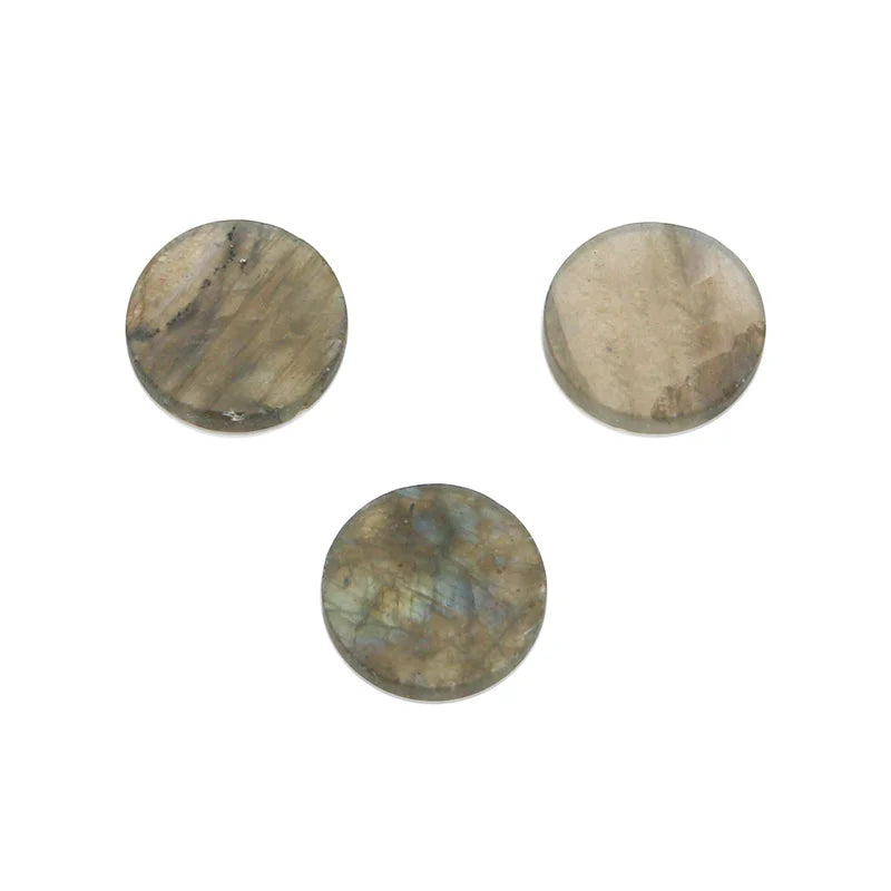 5pcs Labradorite Cabochons Flat Round 8/10/12mm for Jewelry Making