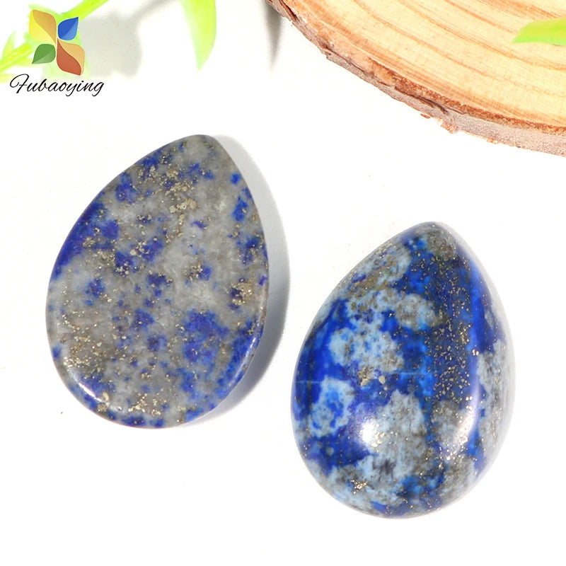 5pcs Lapis Lazuli Beads 25mm Pear Necklace for DIY Jewelry Making