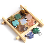 5pcs Natural Stone Pendulum Gemstone Charms for Jewelry Making