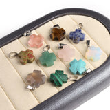 5pcs Natural Stone Pendulum Gemstone Charms for Jewelry Making