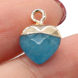 5pcs Natural Stone Pendant Charms Sandstones Green Aventurines 10x14mm