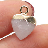 5pcs Natural Stone Pendant Charms Sandstones Green Aventurines 10x14mm