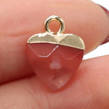 5pcs Natural Stone Pendant Charms Sandstones Green Aventurines 10x14mm