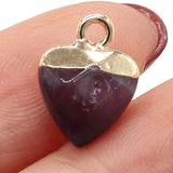 5pcs Natural Stone Pendant Charms Sandstones Green Aventurines 10x14mm