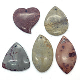 5pcs Natural Stone Pendant Necklace Reiki Healing Amulet DIY Jewelry Making