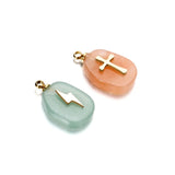5pcs Natural Stone Pendants Crystal Gemstone Charms for DIY Jewelry