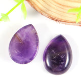 5pcs Purple Quartz Beads Lot Pear 25mm DIY Necklace No Hole