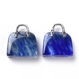 5pcs Natural Stone Quartzs Crystal Opalites Tiger Eye Charms Bag Shape Pendants