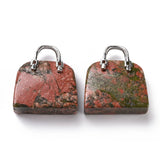 5pcs Natural Stone Quartzs Crystal Opalites Tiger Eye Charms Bag Shape Pendants